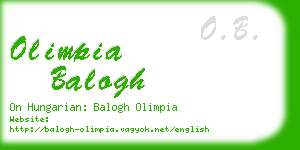 olimpia balogh business card